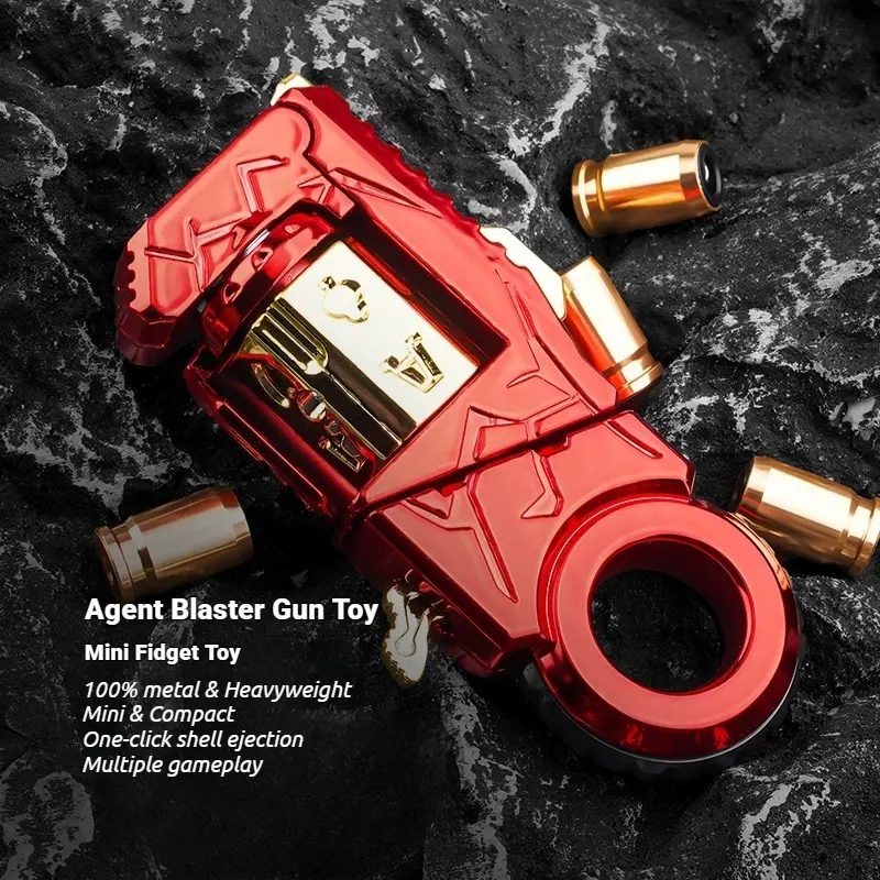 7 In 1 Agent Metal Fidget Blaster Heavyweight Pocket Toy Viral Fidget Toy, ADHD Tool, Asmr Toy, Ideal Gifts And Collections, Multiple Gameplay, Smooth Bearing