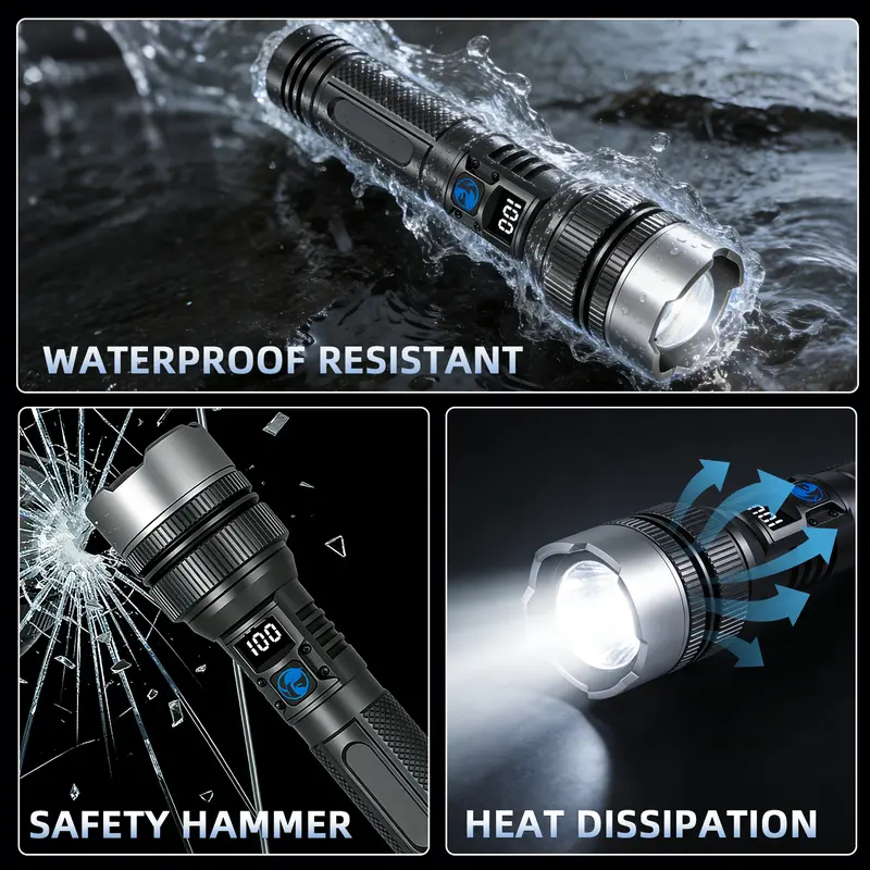 2-in-1 Strong Flashlight (Power Bank)