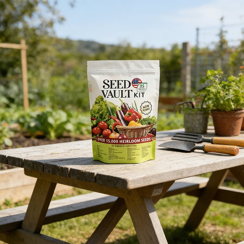 🥦Ultimate Survival Seed Vault (15,000+ Seeds) | 35 Variety Pack🌿|3-5 Year Shelf Life