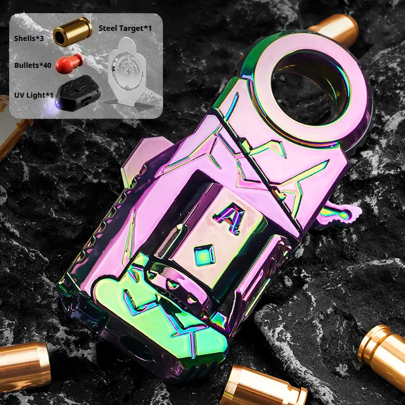 7 In 1 Agent Metal Fidget Blaster Heavyweight Pocket Toy Viral Fidget Toy, ADHD Tool, Asmr Toy, Ideal Gifts And Collections, Multiple Gameplay, Smooth Bearing