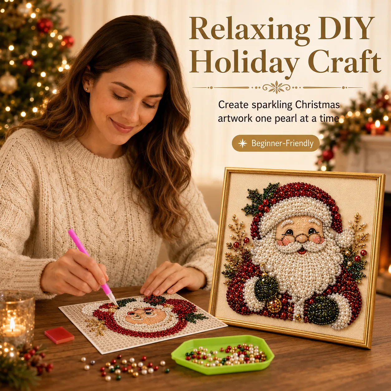 🔥 Last Day 70% OFF 🎄 DIY Christmas Pearl Diamond Painting Art Kit