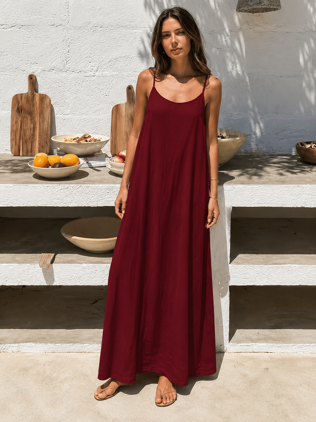 🔥LAST DAY 70% OFF - 💃Backless Spaghetti Strap Maxi Dress