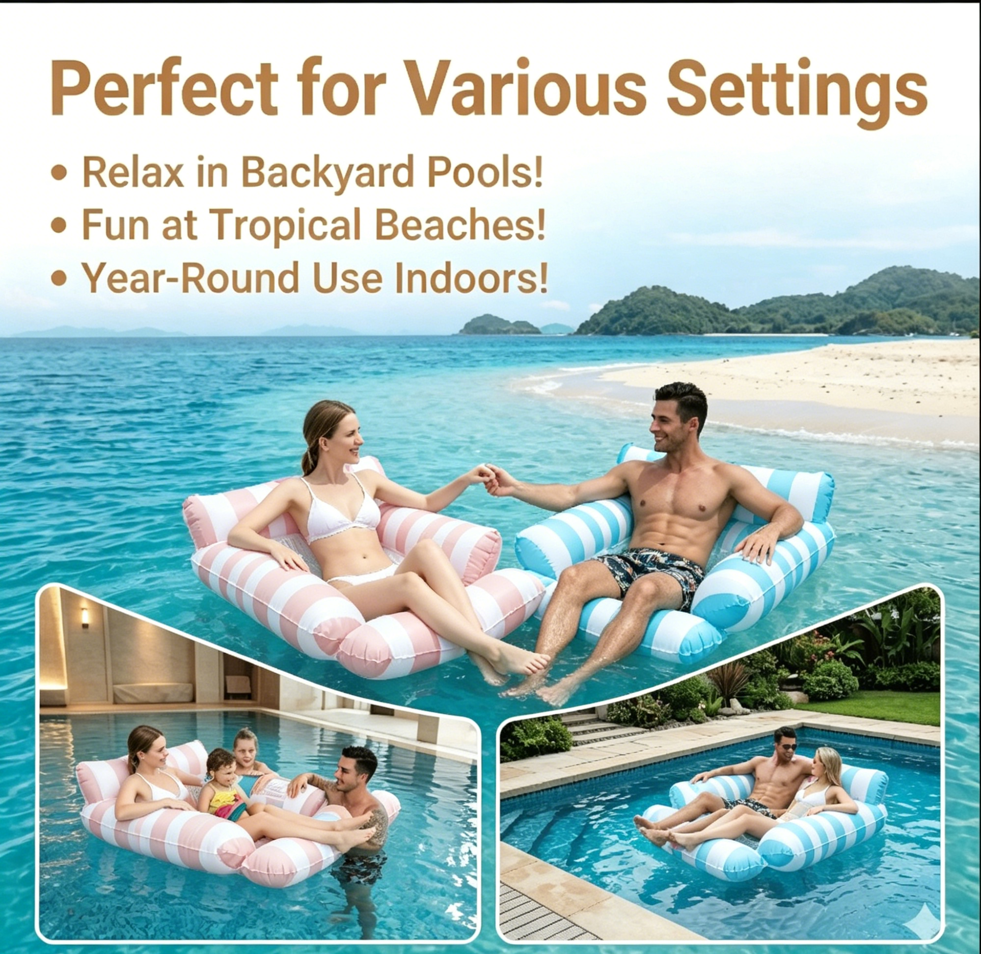 🌊🌊Last Day Promotion 60% OFF-🔥🔥Pool Hammocks & Lounge Chairs