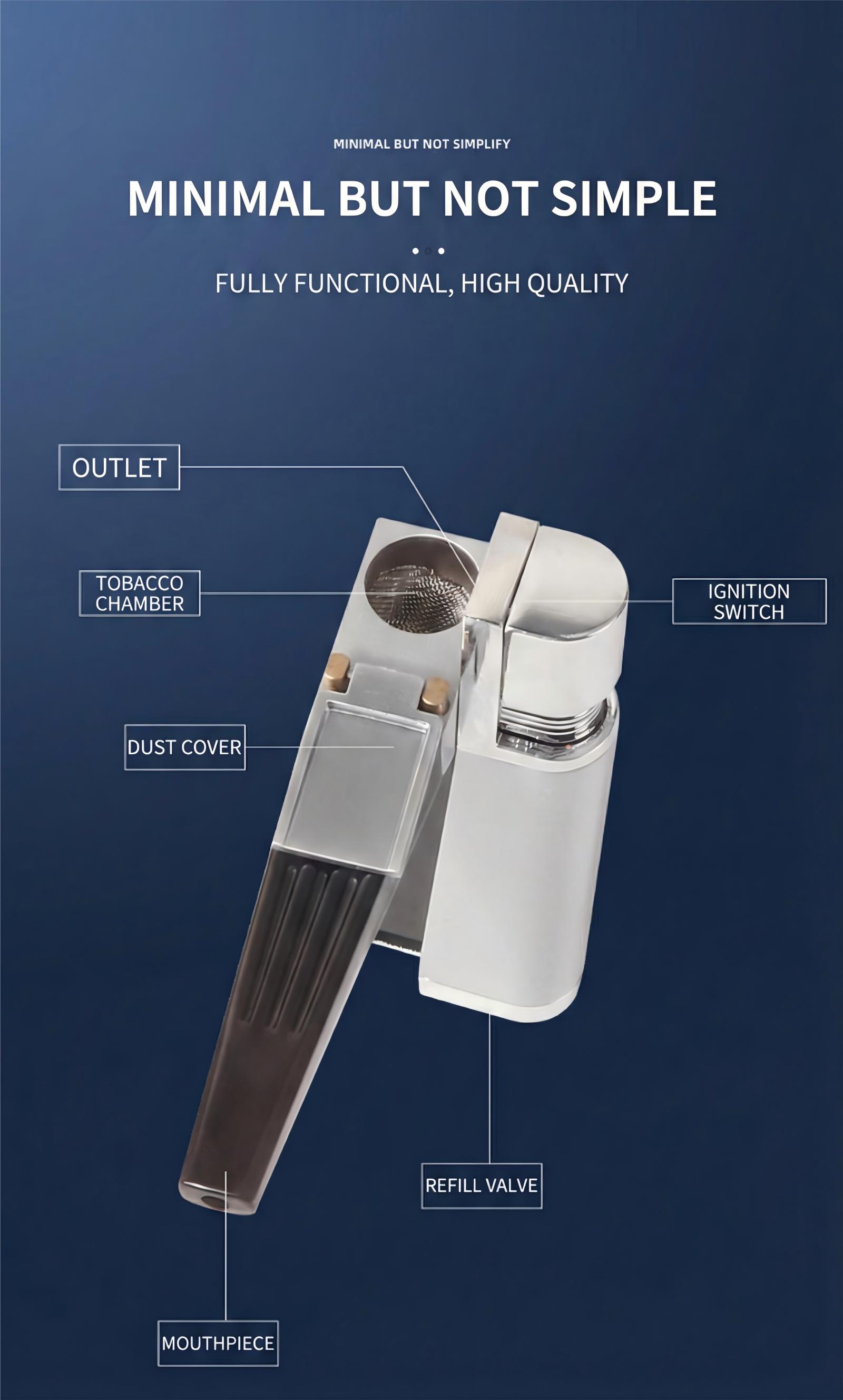 Vintage Mechanical Metal Lighter - Steampunk Rotatable & Foldable Igniter | Retro Desk Decor | Unique Men's Gift