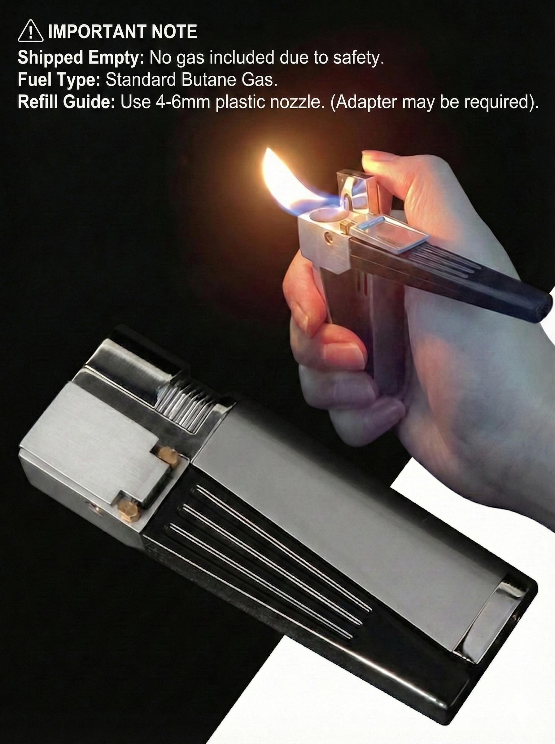 Vintage Mechanical Metal Lighter - Steampunk Rotatable & Foldable Igniter | Retro Desk Decor | Unique Men's Gift