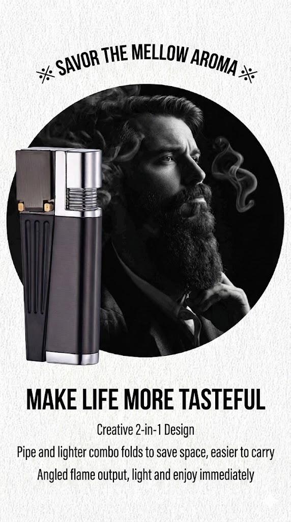 Vintage Mechanical Metal Lighter - Steampunk Rotatable & Foldable Igniter | Retro Desk Decor | Unique Men's Gift