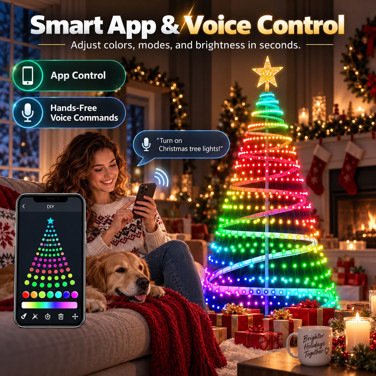 🔥Last Day 70% OFF - 🎄Smart Christmas Tree Lights | Zero Tangling, Infinite Colors ✨