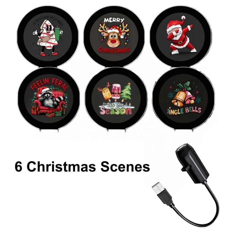 🔥 Last Day 70% OFF 🎄 – Plug-&-Play HD Christmas Projector – 6 or 10 Festive Scenes