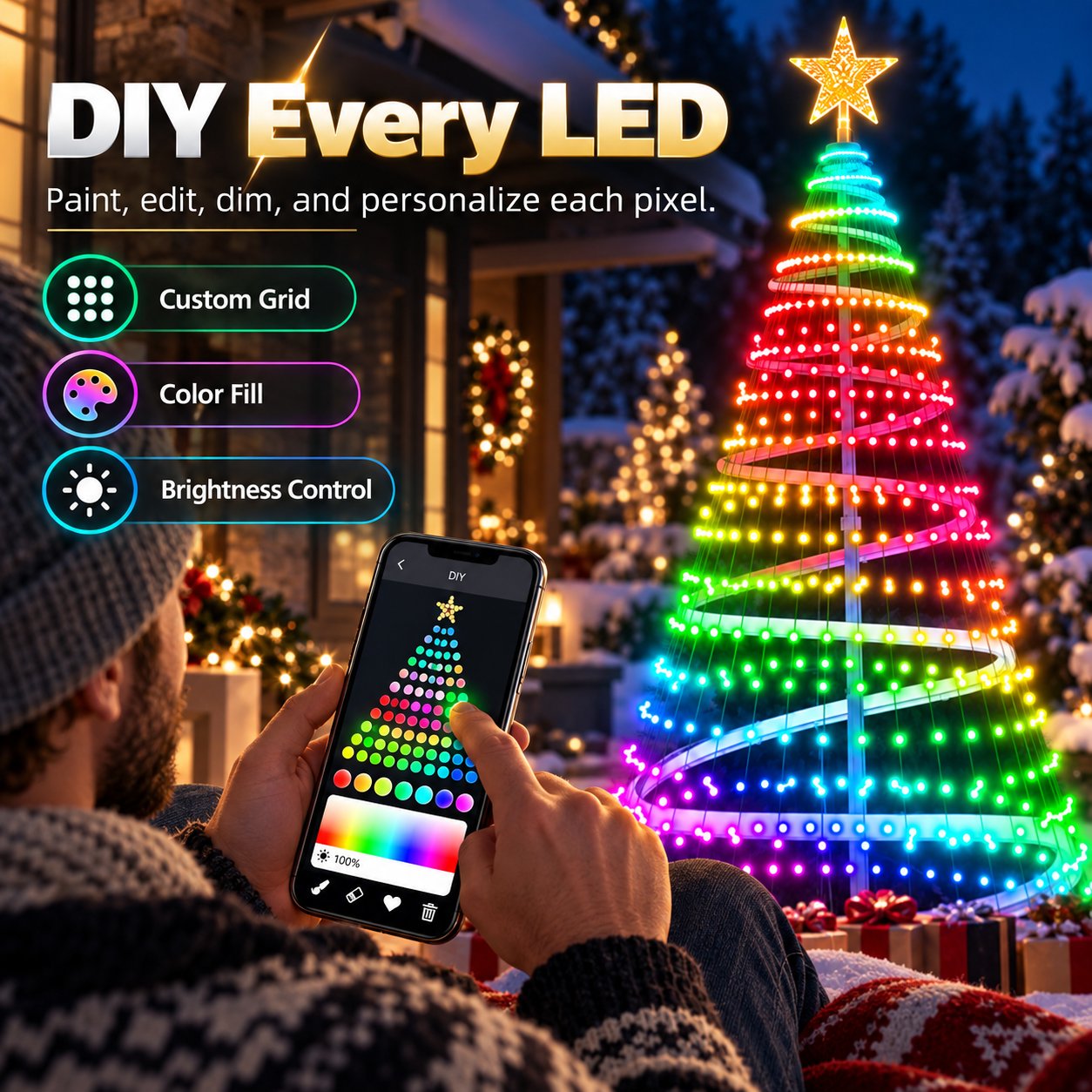 🔥Last Day 70% OFF - 🎄Smart Christmas Tree Lights | Zero Tangling, Infinite Colors ✨