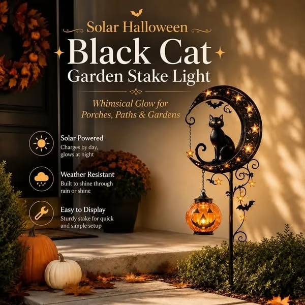 🔥LAST DAY 70% OFF 🎃Halloween Early Bird Special Sale 49% OFF-Pumpkin Moon Garden Stake Light