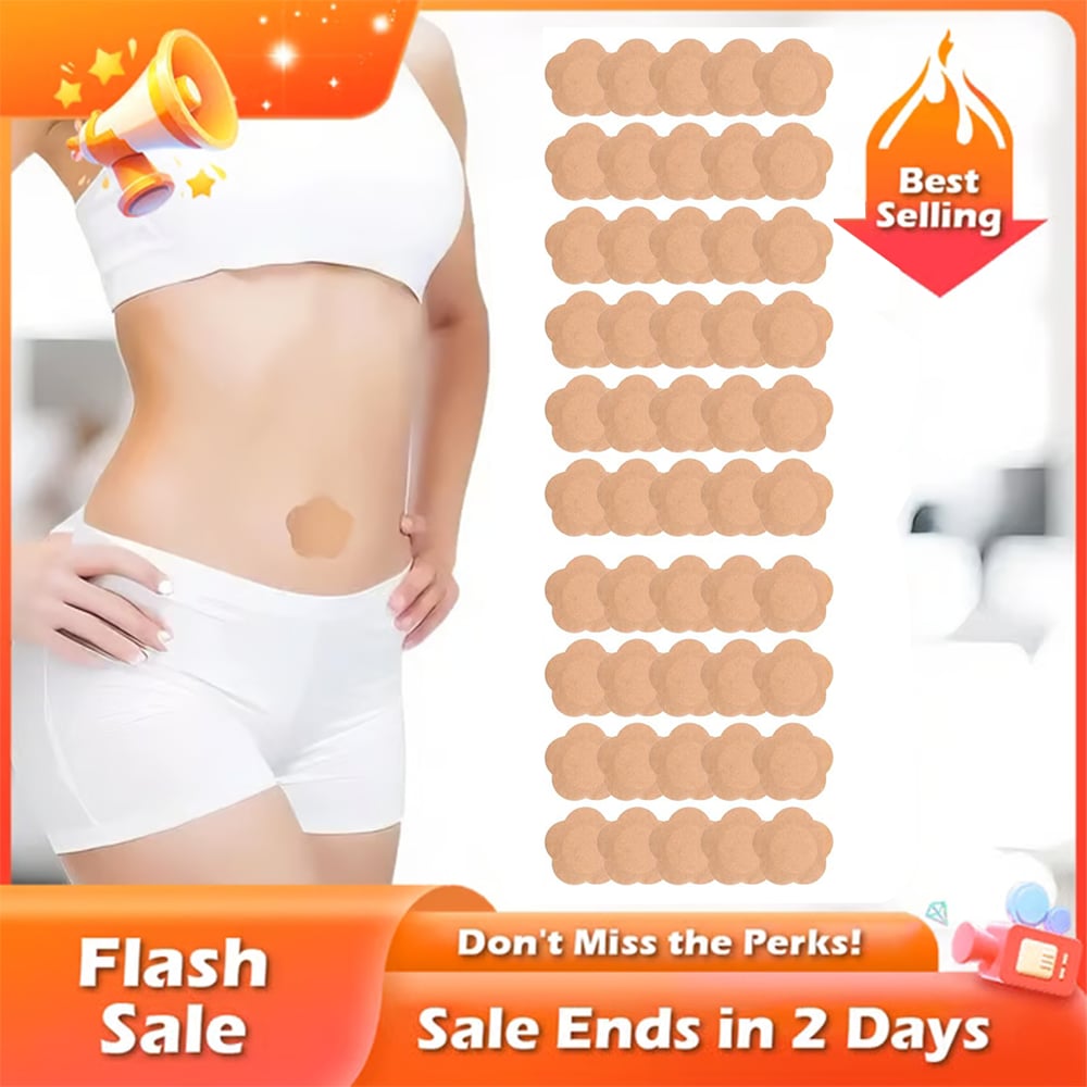 Almost Gone-💥50pcs Pack Wrap for Belly Button, Self-Adhesive  Patches Cover Patch Organic Disposable Spunlace Cloth Highly Absorbent Pad with Cotton, Oil Not Included (Skin Color)