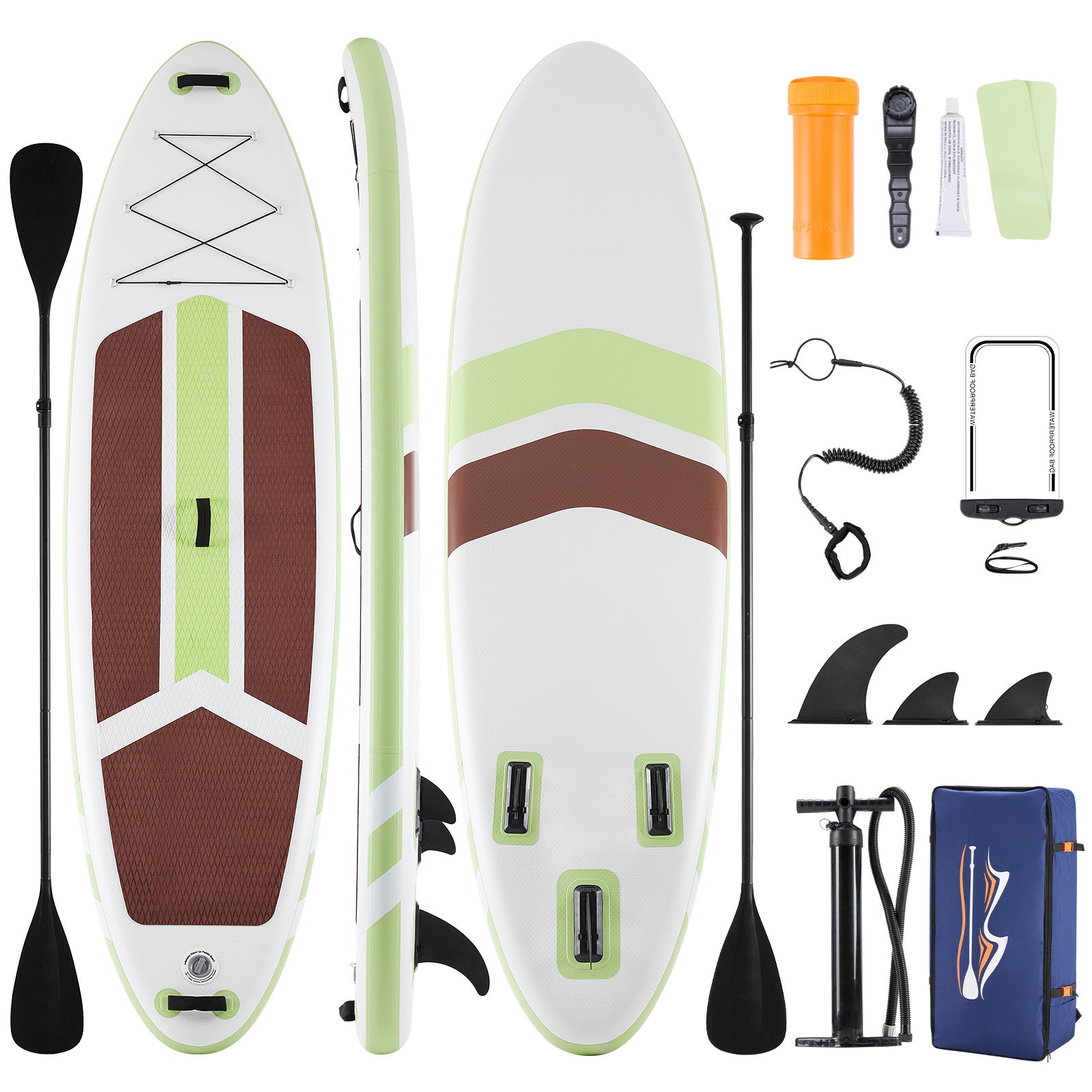 Sweetcrispy Inflatable Paddleboard with Premium Accessories for Outdoor Surfing