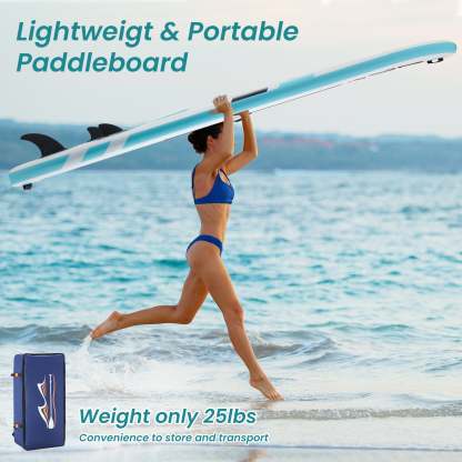 Sweetcrispy Inflatable Paddleboard with Premium Accessories for Outdoor Surfing
