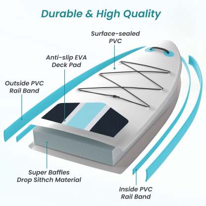 Sweetcrispy Inflatable Paddleboard with Premium Accessories for Outdoor Surfing