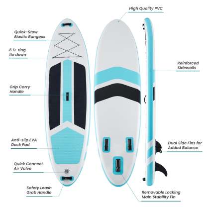 Sweetcrispy Inflatable Paddleboard with Premium Accessories for Outdoor Surfing
