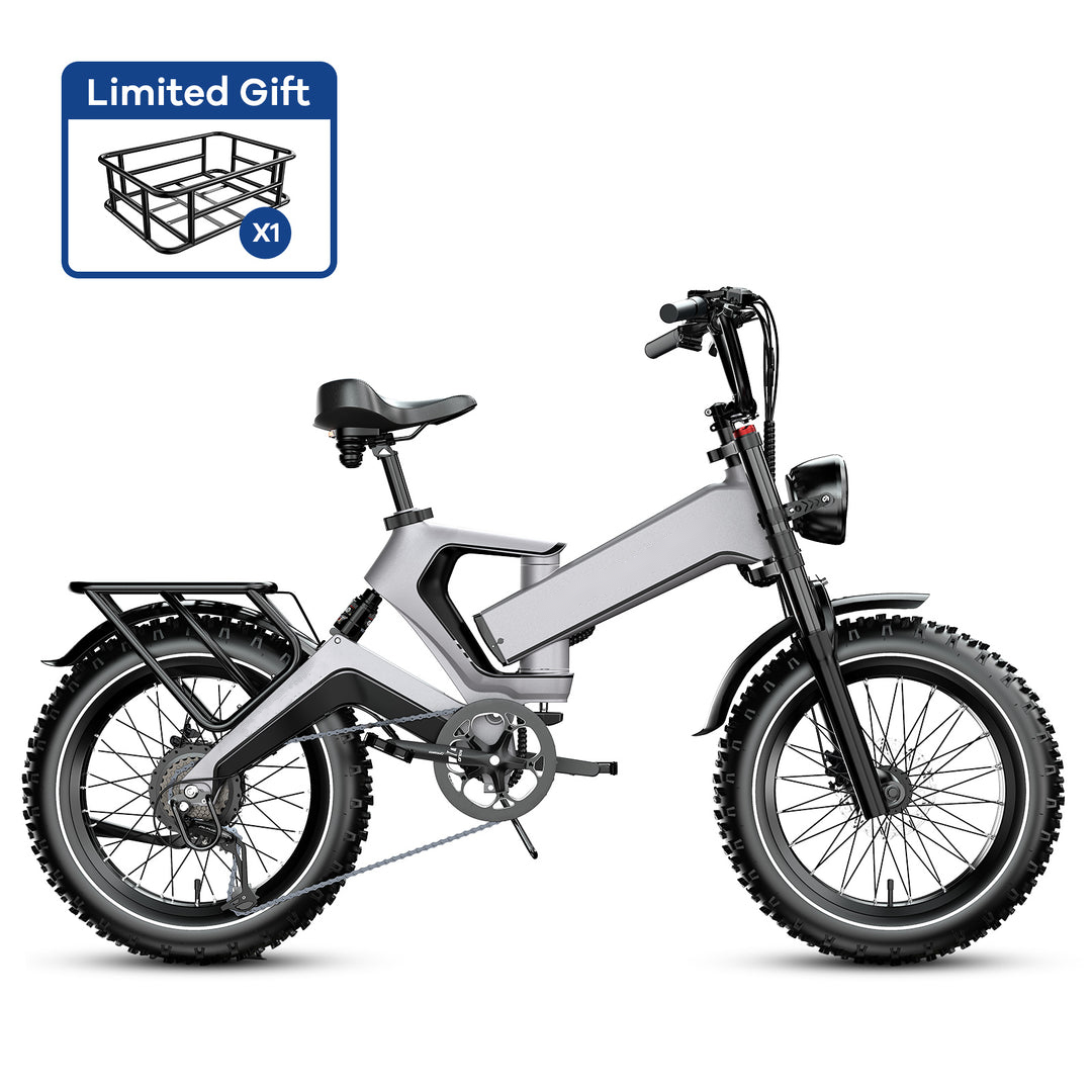 1000W (2000W peak) adult folding electric bicycle, 35 mph top speed with 100-mile range