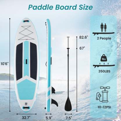 Sweetcrispy Inflatable Paddleboard with Premium Accessories for Outdoor Surfing