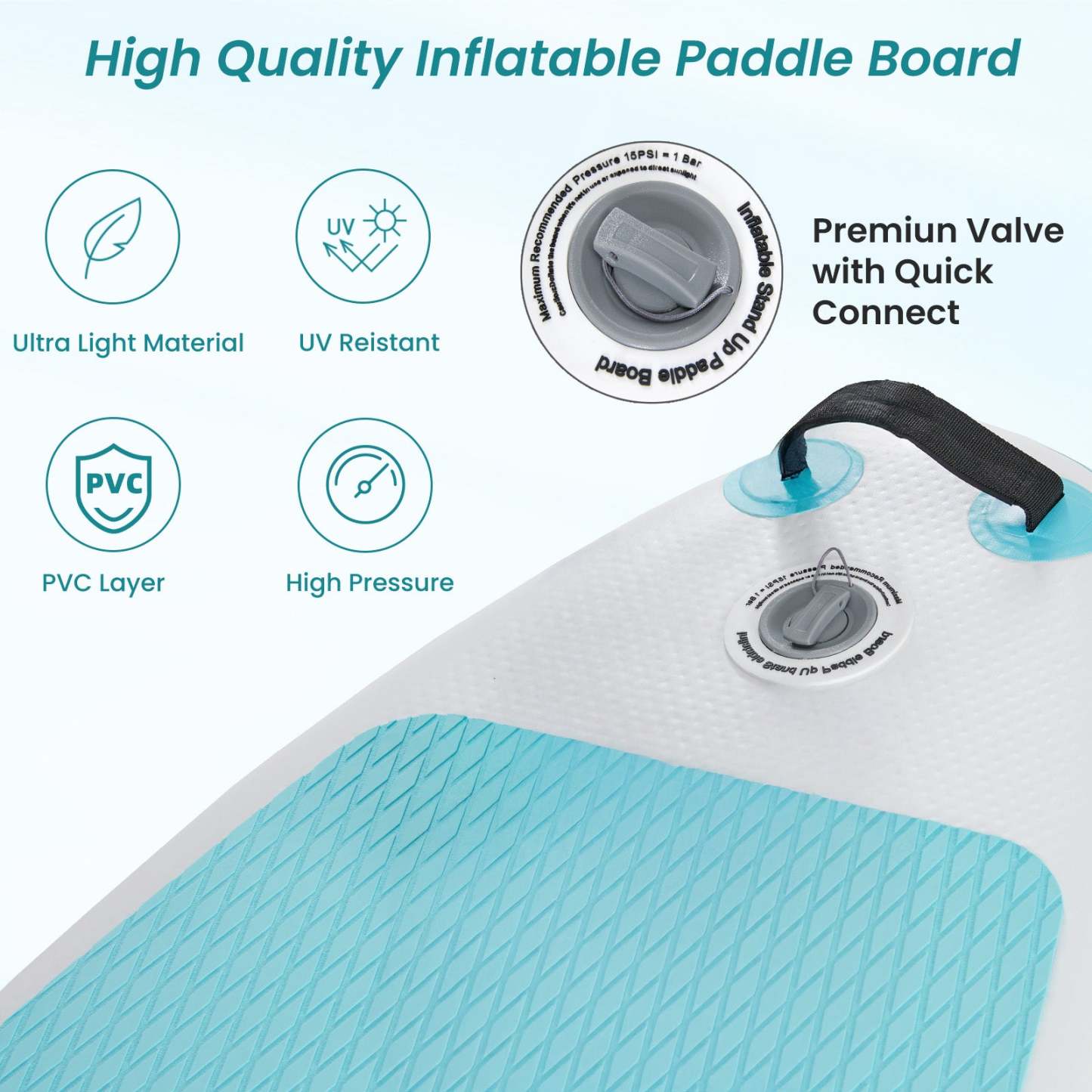 Sweetcrispy Inflatable Paddleboard with Premium Accessories for Outdoor Surfing