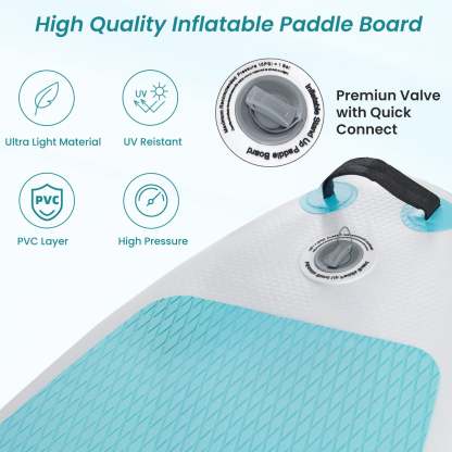 Sweetcrispy Inflatable Paddleboard with Premium Accessories for Outdoor Surfing