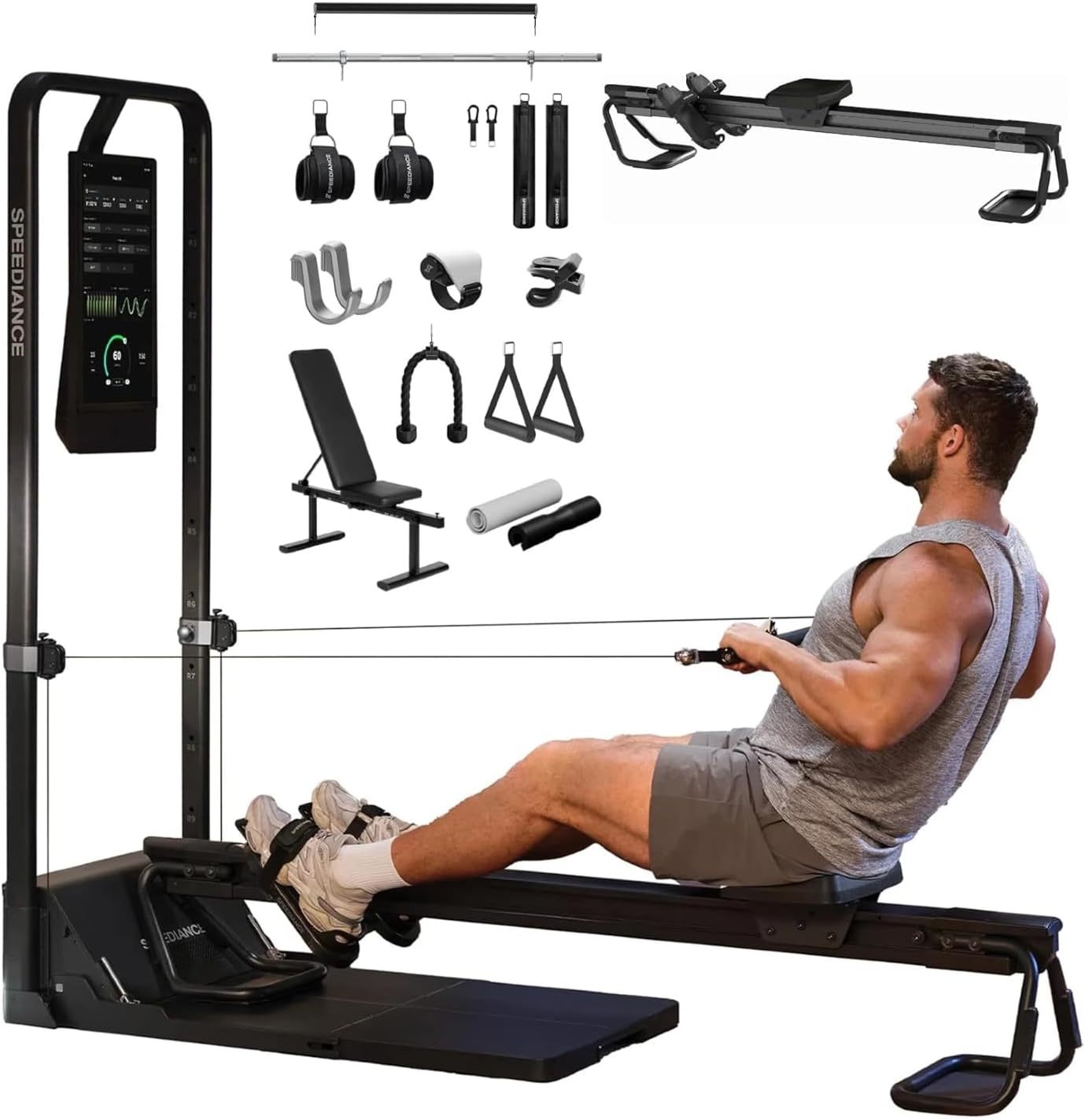 Home Gym, Smart AI-Powered Multi-Functional Smith Machine for Full Body Strength Training, All-in-one Gym Equipment, Digital Weight System, Workout Station, Squat Rack, Gym Monster 2