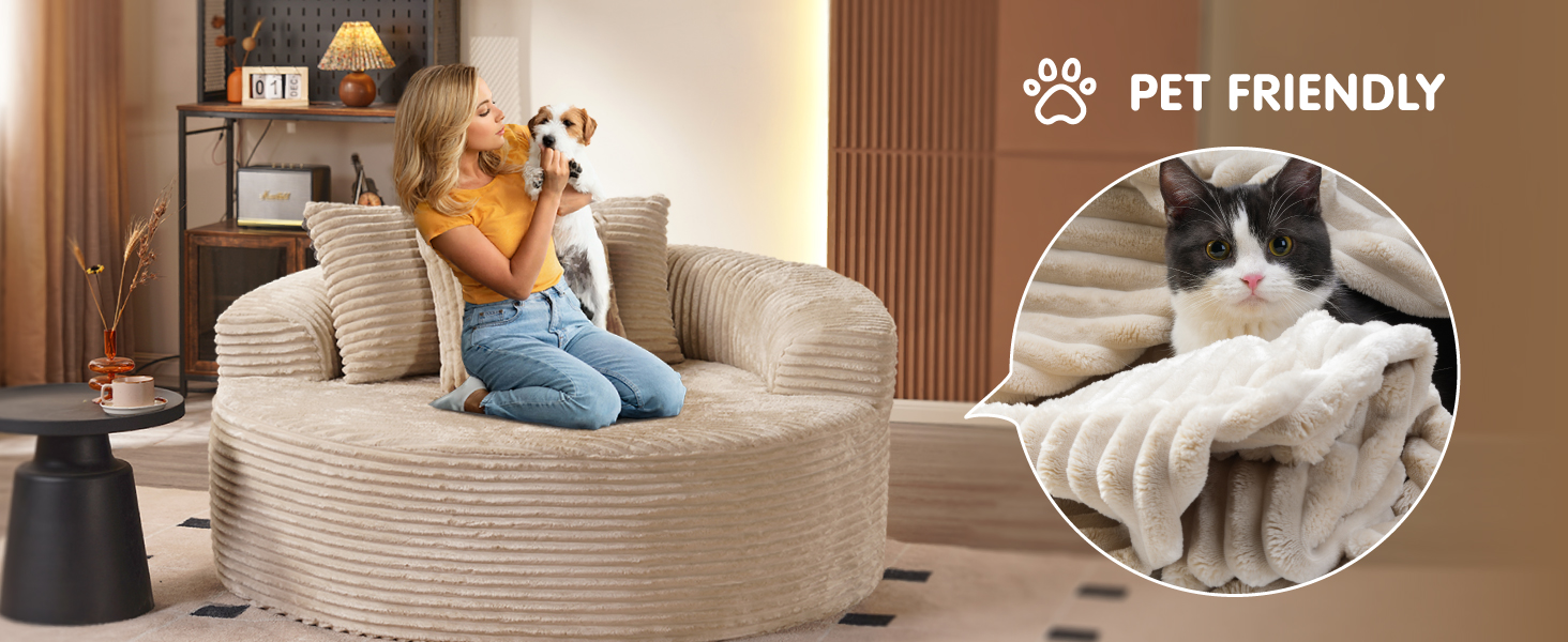 Cloud Sectional Couch with L-Shape Chaise