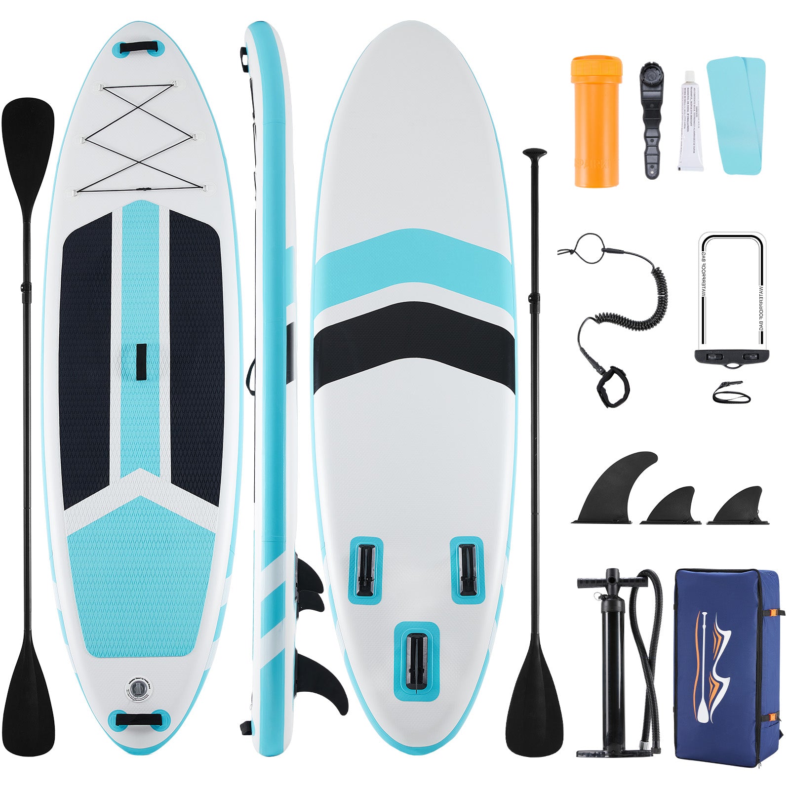 Sweetcrispy Inflatable Paddleboard with Premium Accessories for Outdoor Surfing