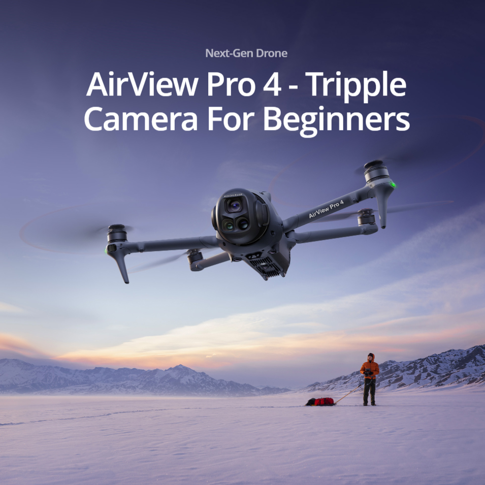 AirView Pro 4 Tripple Camera &ndash; Next-Gen Drone for Beginners with Professional Power