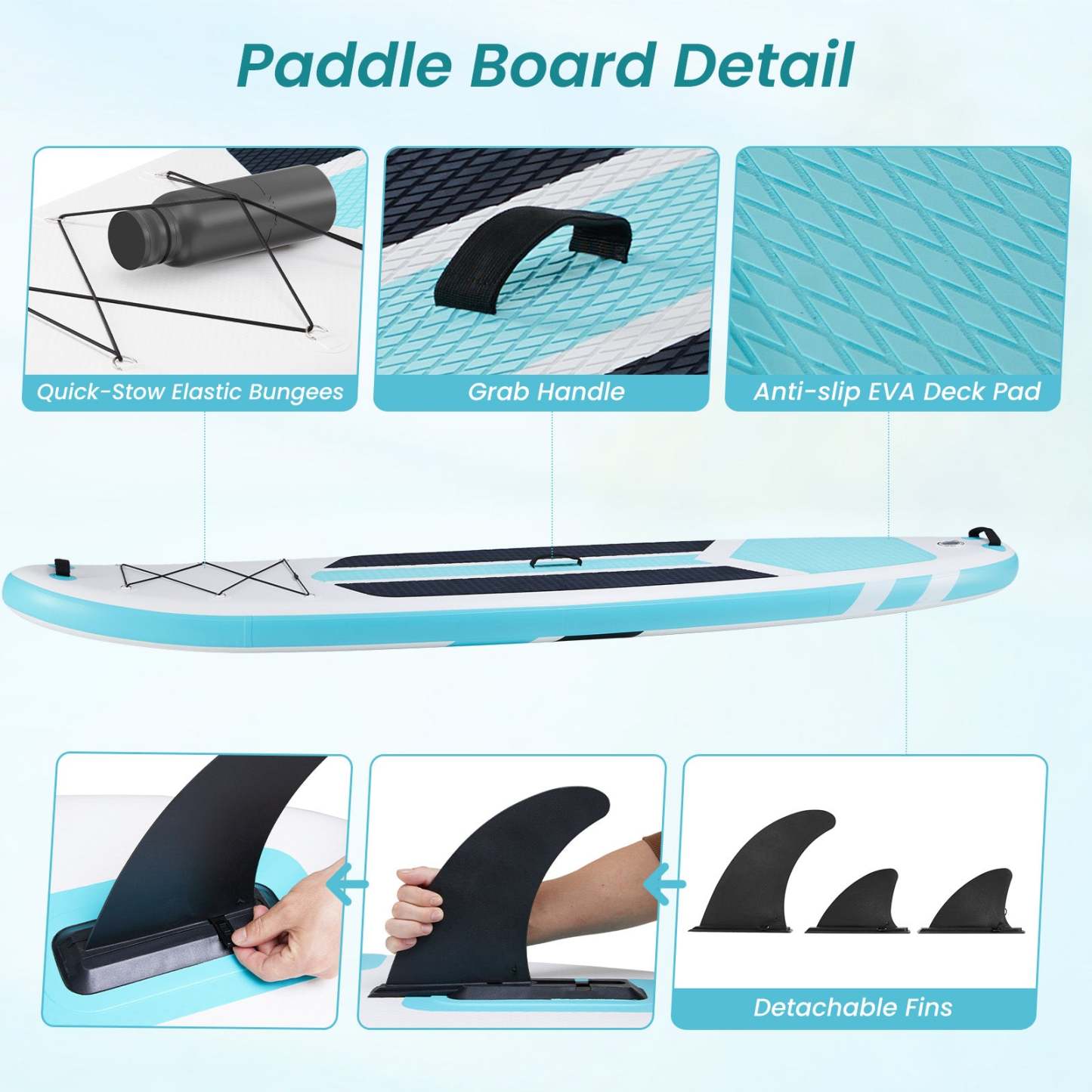 Sweetcrispy Inflatable Paddleboard with Premium Accessories for Outdoor Surfing