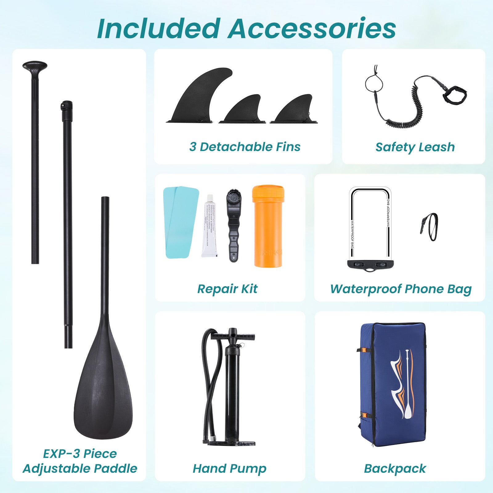 Sweetcrispy Inflatable Paddleboard with Premium Accessories for Outdoor Surfing