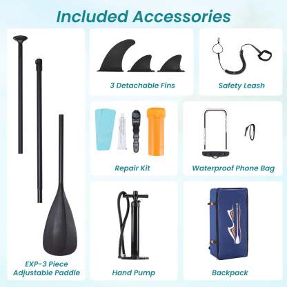 Sweetcrispy Inflatable Paddleboard with Premium Accessories for Outdoor Surfing