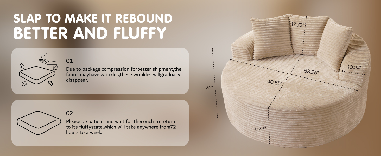 Cloud Sectional Couch with L-Shape Chaise