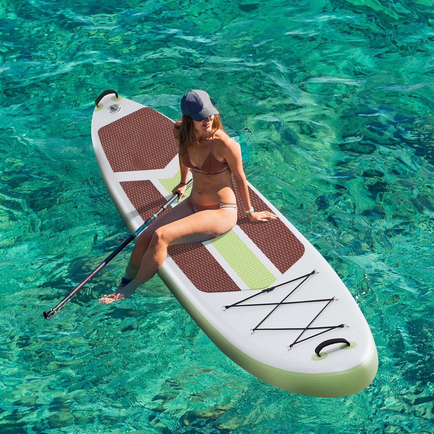 Sweetcrispy Inflatable Paddleboard with Premium Accessories for Outdoor Surfing