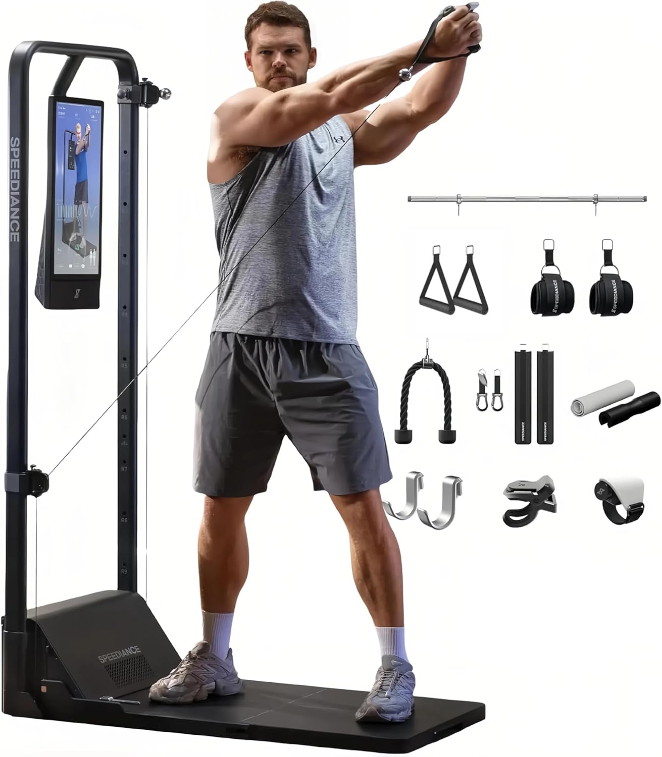 Home Gym, Smart AI-Powered Multi-Functional Smith Machine for Full Body Strength Training, All-in-one Gym Equipment, Digital Weight System, Workout Station, Squat Rack, Gym Monster 2