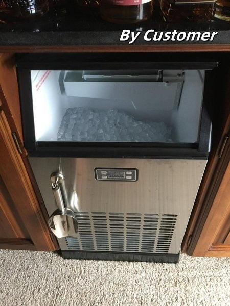 Cowsar Commercial Cube Ice Maker 100/200/265lbs/24H, 33lbs Storage Bin