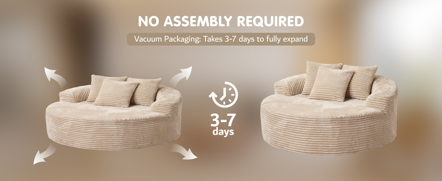 Cloud Sectional Couch with L-Shape Chaise