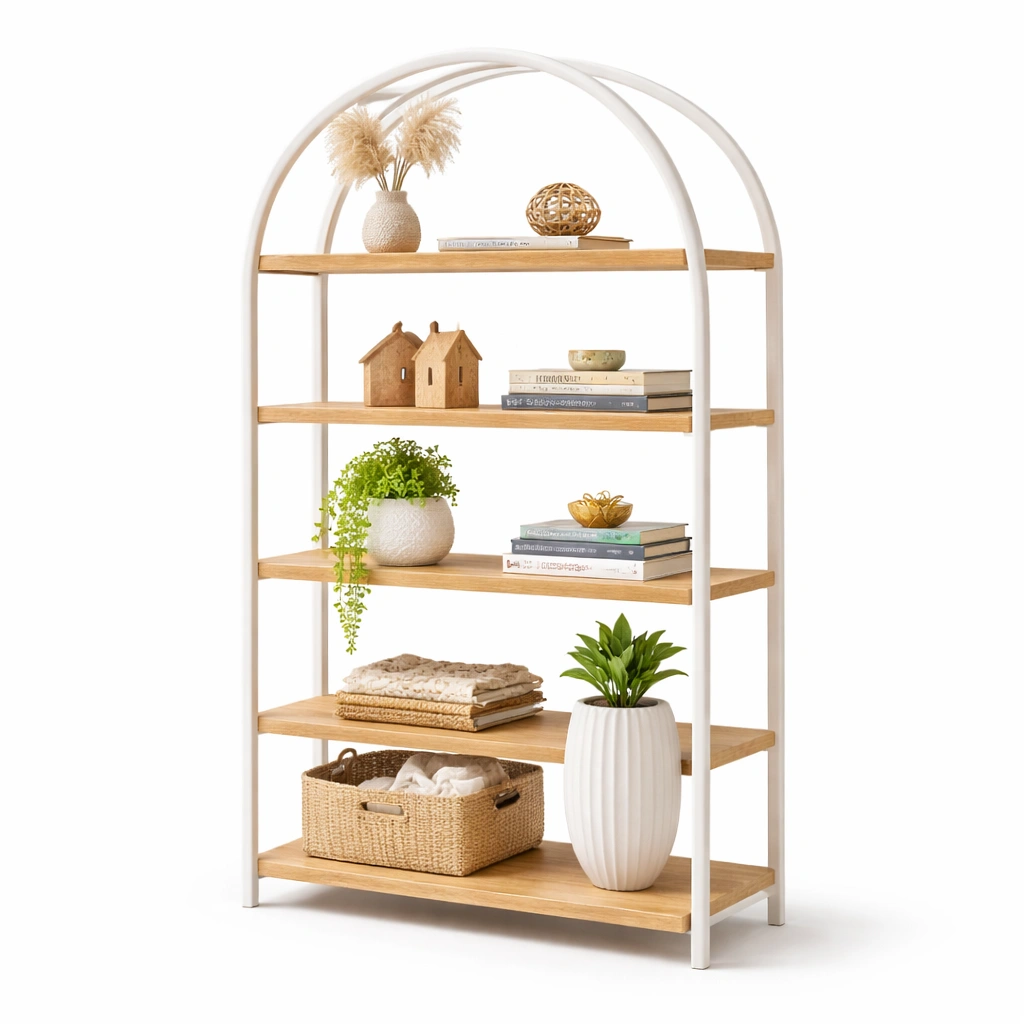 tagre arche multi-niveaux bois et mtal C Blanc-cozivoe