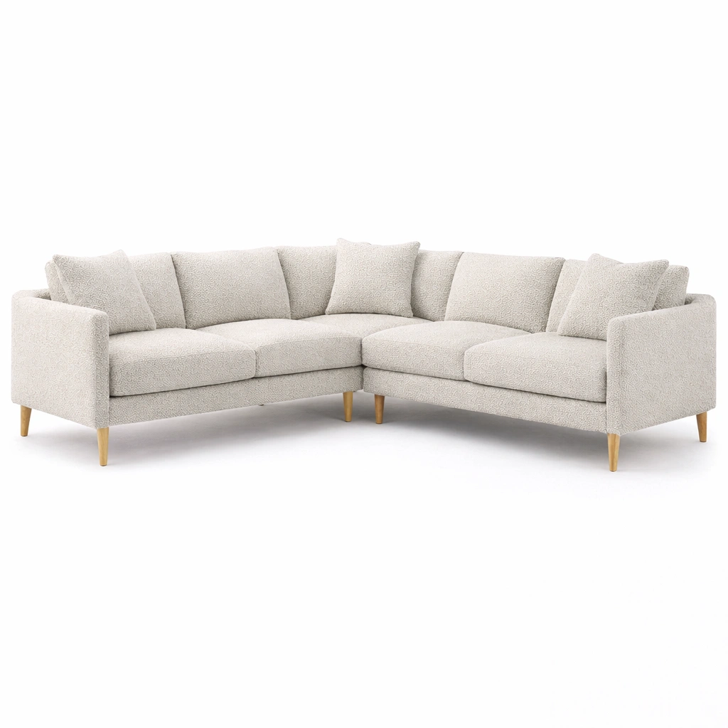 Canap dangle modulable tissu boucl C Beige-cozivoe