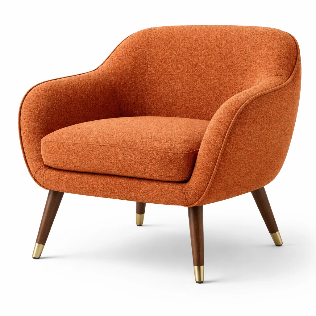 Fauteuil design moderne rembourr C Orange-cozivoe