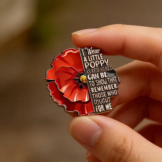 Memorial Day Tribute — Exquisite Poppy Brooch