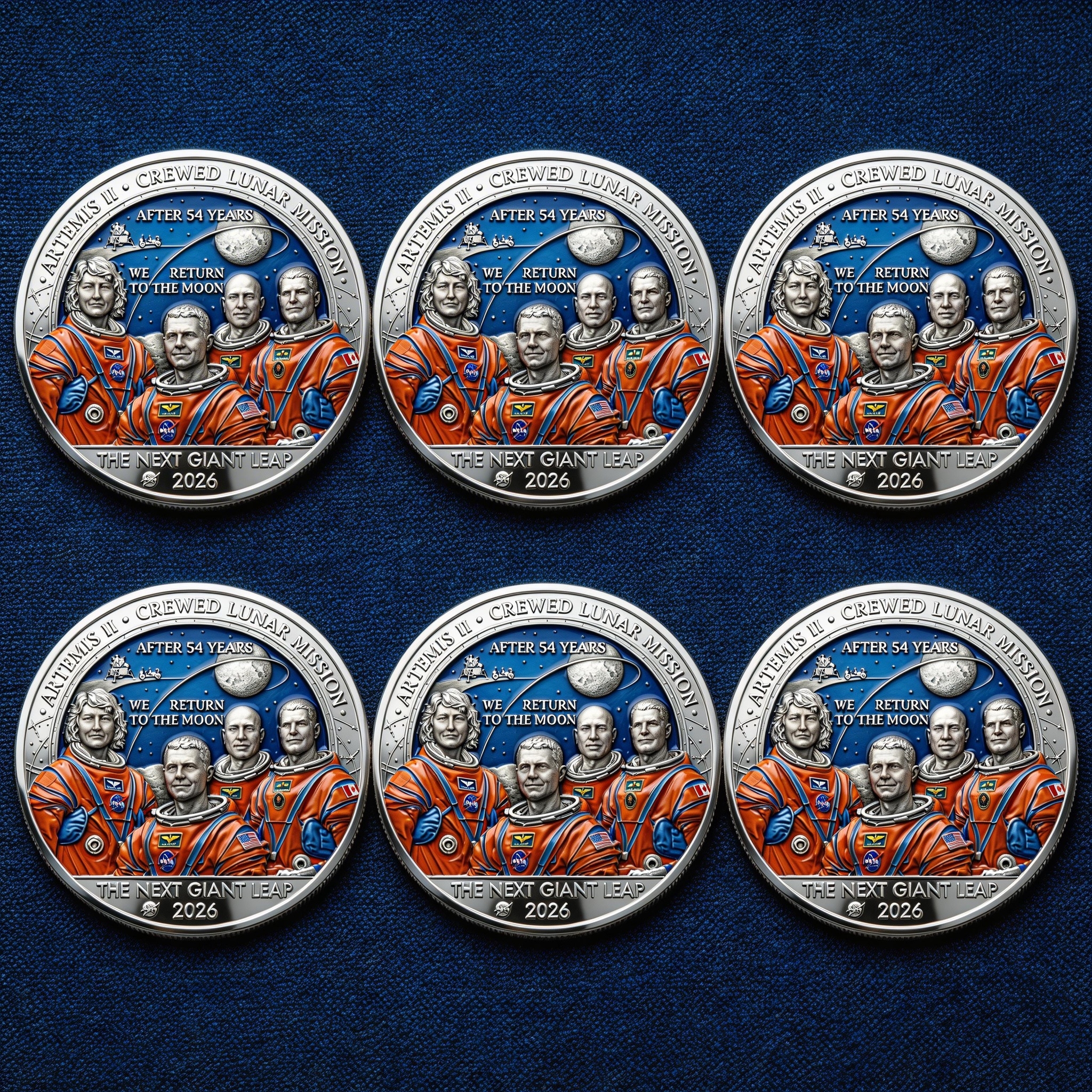 ★Artemis II • Heroic Achievement 3D High-Relief Enamel Commemorative Coin★