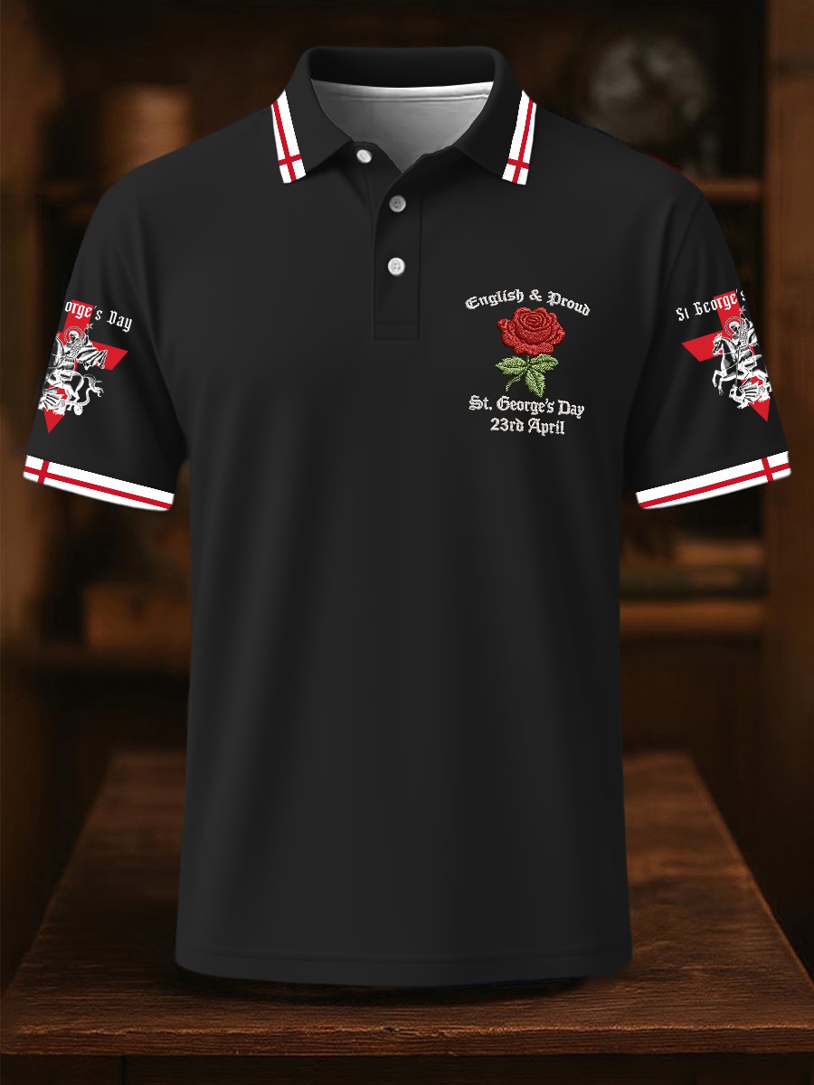 Men's St George's Day polo shirt