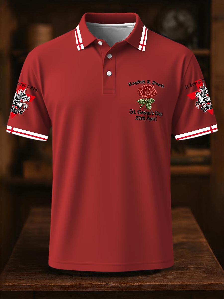 Men's St George's Day polo shirt