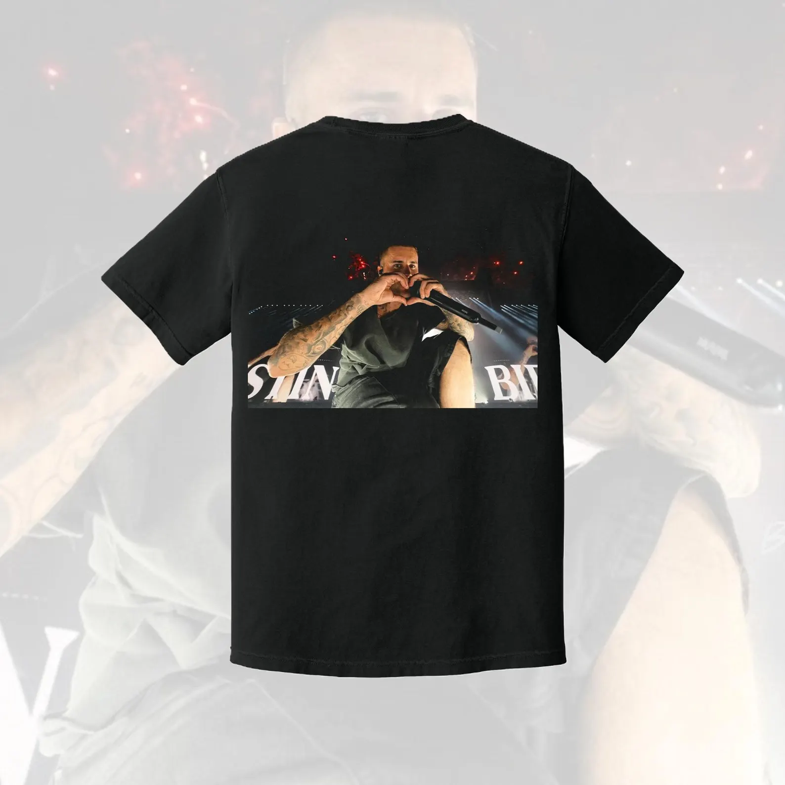 Bieberchella JB Heart Black Comfort Color T-Shirt Original Post with Freebie