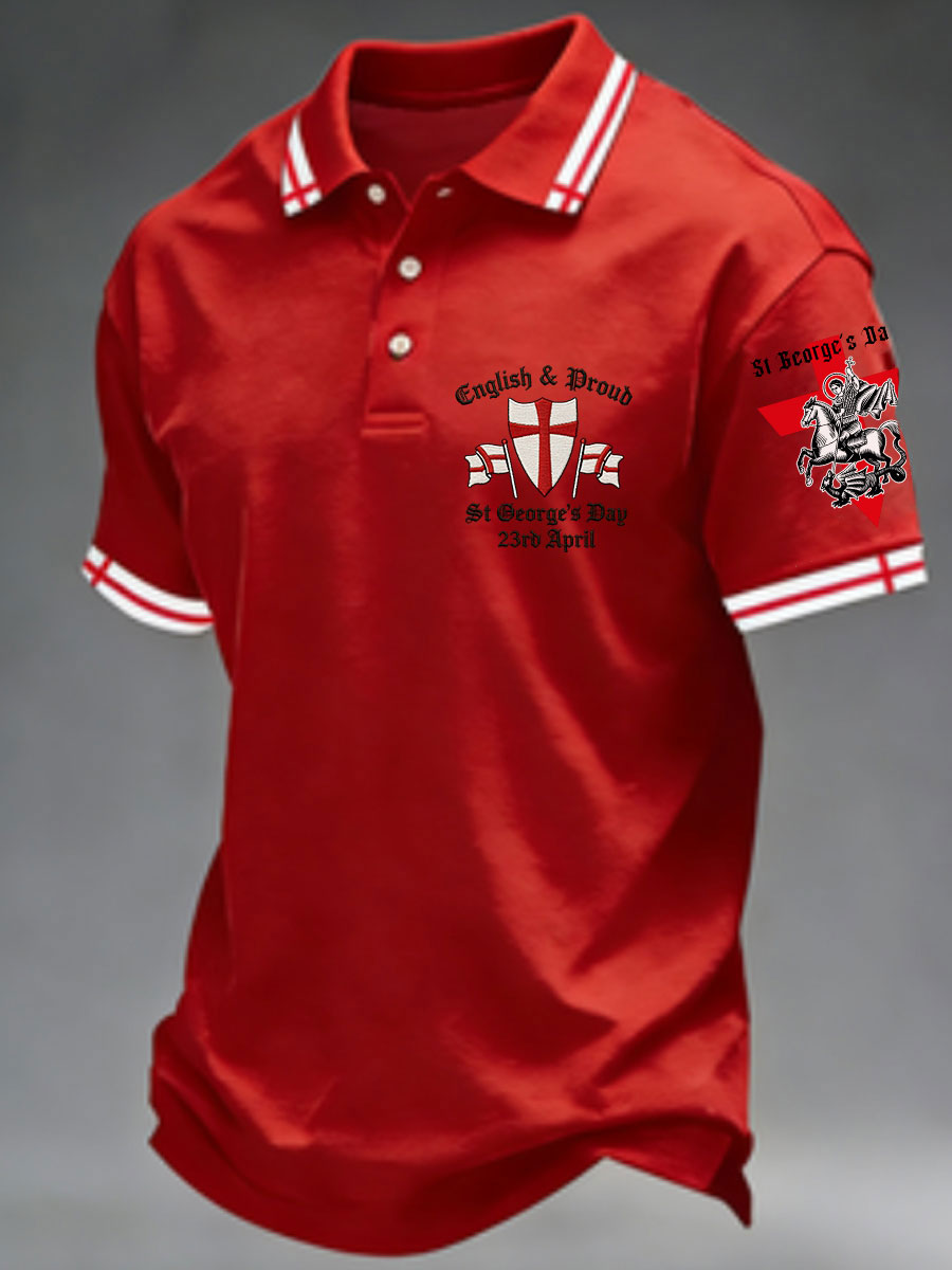 Men's St George's Day polo shirt