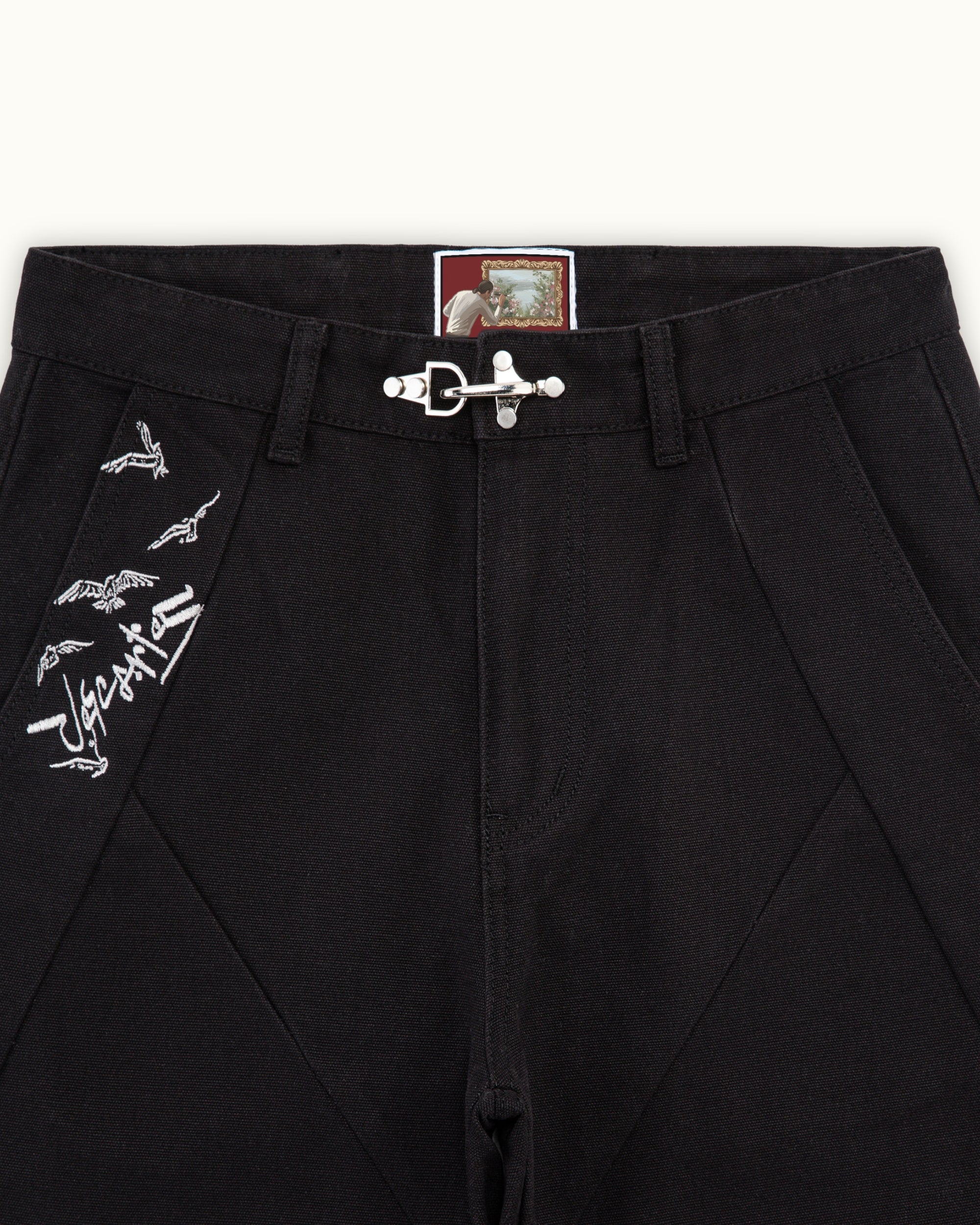 Black Crescent Pants-MOSSCIU