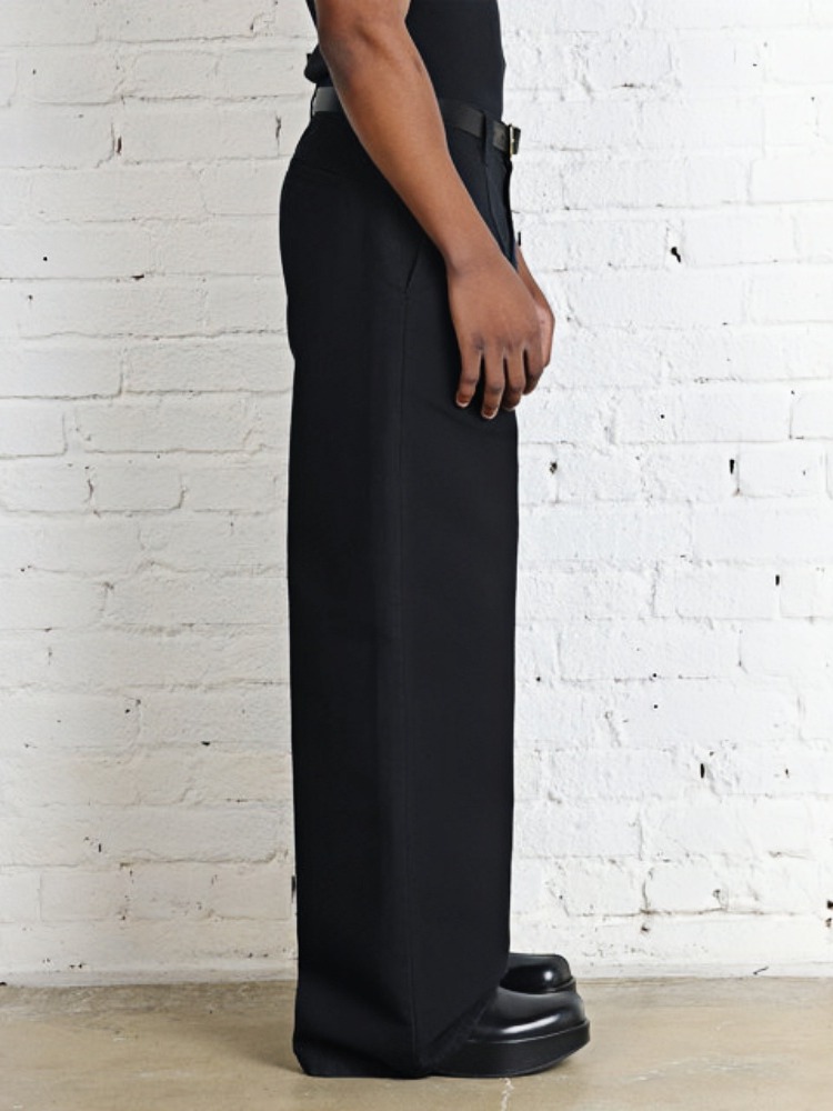 PLEATED WIDE-LEG TROUSERS-MOSSCIU