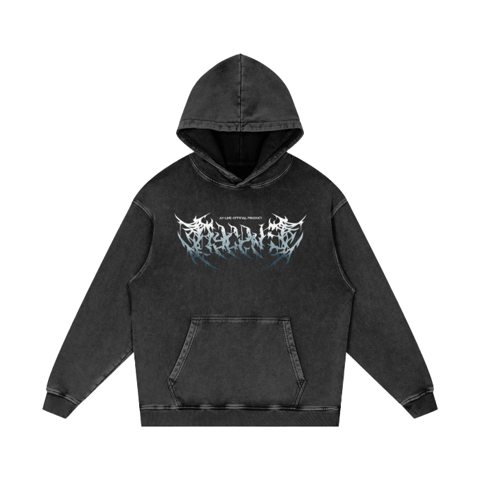 The Honored One Metal Streetwear Hoodie Washed-MOSSCIU