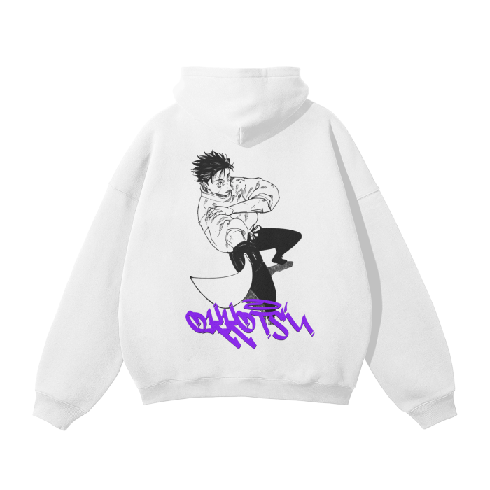 Cursed Companion Graffiti Streetwear Hoodie White-MOSSCIU