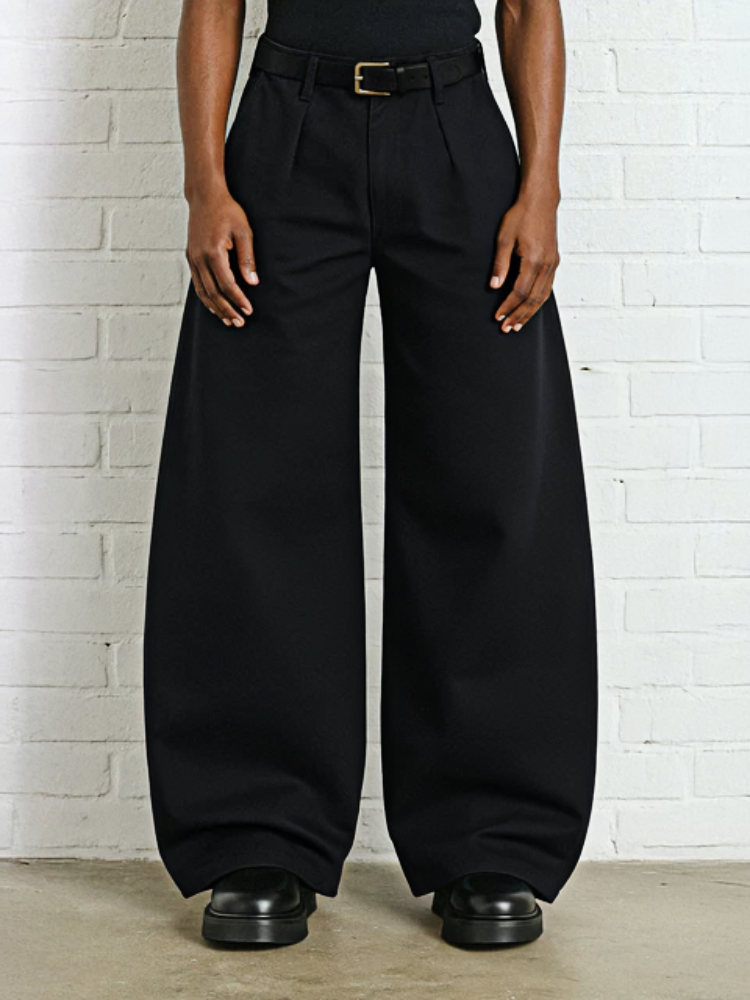 PLEATED WIDE-LEG TROUSERS-MOSSCIU