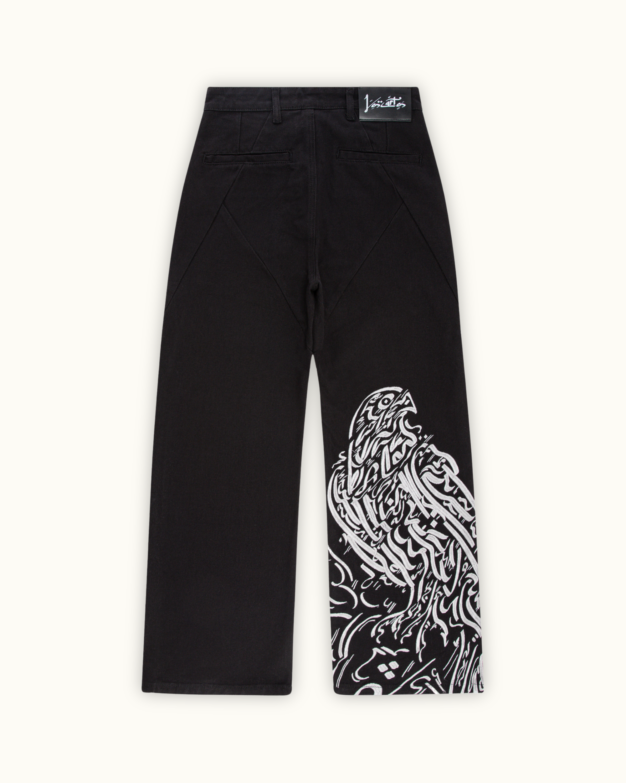 Black Crescent Pants-MOSSCIU